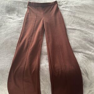 Burgundy Flare Stretch Pants
